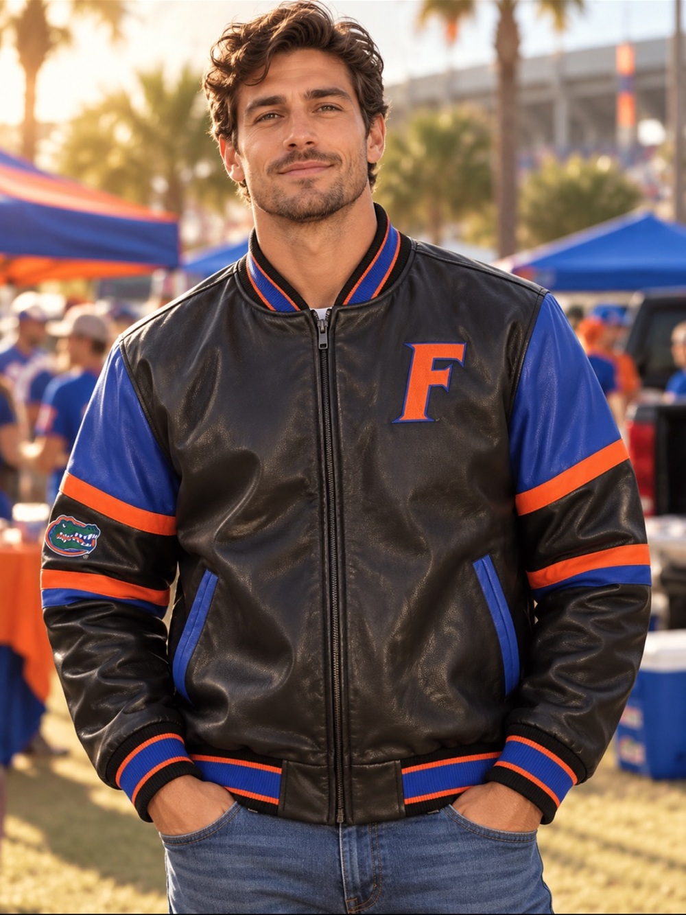 Florida Gators ProEdge Knights Apparel Varsity Bomber Jacket Men's 2XL NWT